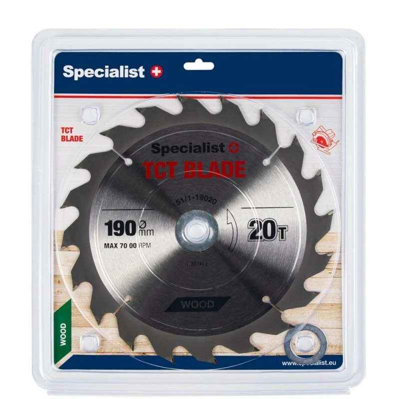 Specialist+ 51/1-19020 Диск відрізний по дереву 190x20Tx30/20/16