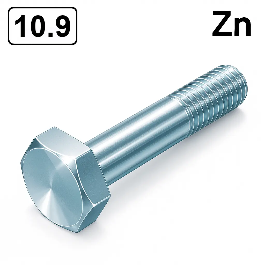 Болт DIN 931 M10x100 10,9 цинк