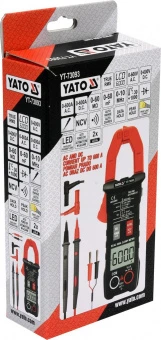 YATO Мультиметр-кліщі TRUE RMS електр. параметрів і темп-ри YATO, діапаз AC/DC- 0-600А, -30-1000 ºC 