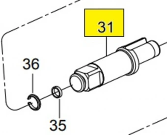 KING TONY Вал стандартный для 33411-020 | 33411-C31