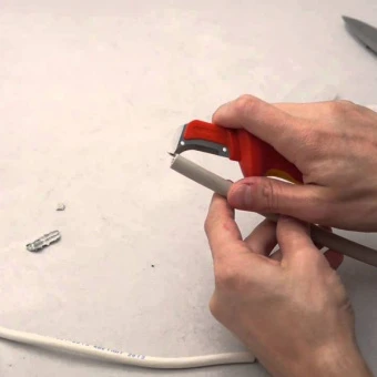 KNIPEX Нож для удаления изоляции 98 55, 180 мм с пяткой | 98 55