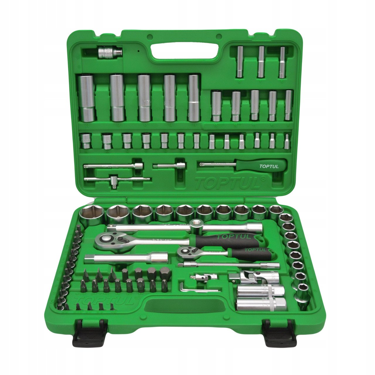 Набор автоинструментов 1/4", 1/2" 94 ед. (6-гран.) TOPTUL GCAI094R
