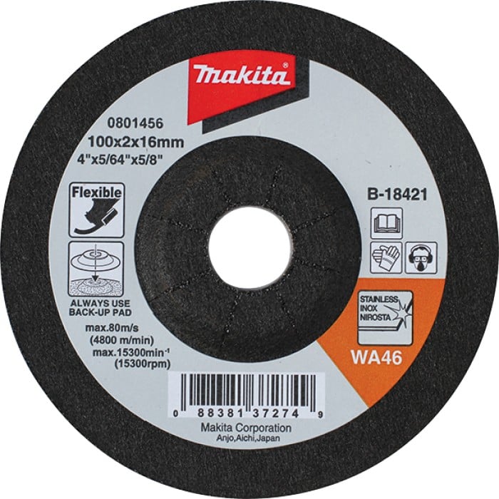 Гнучкий шліфувальний диск Makita (115x3х22.23 мм) (B-18524)