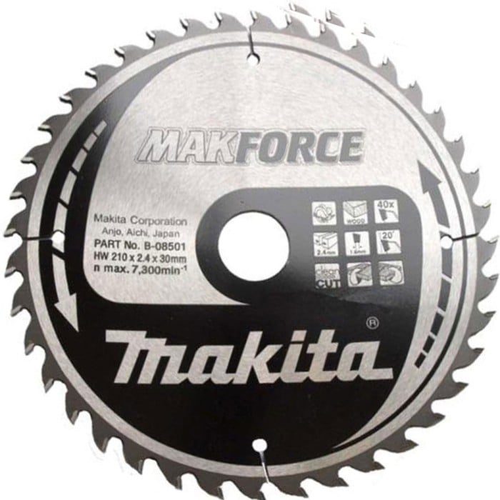 Пильний диск Makita MAKForce B-08501 (210x30 мм, 40 зубів)