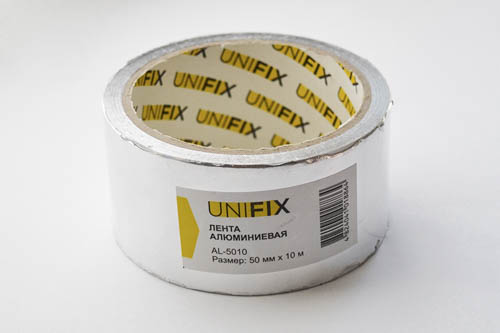 Лента клейкая алюминиевая 50мм*10м UNIFIX