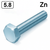 Болты оцинкованные с полной резьбой DIN 933 M20x170 5,8