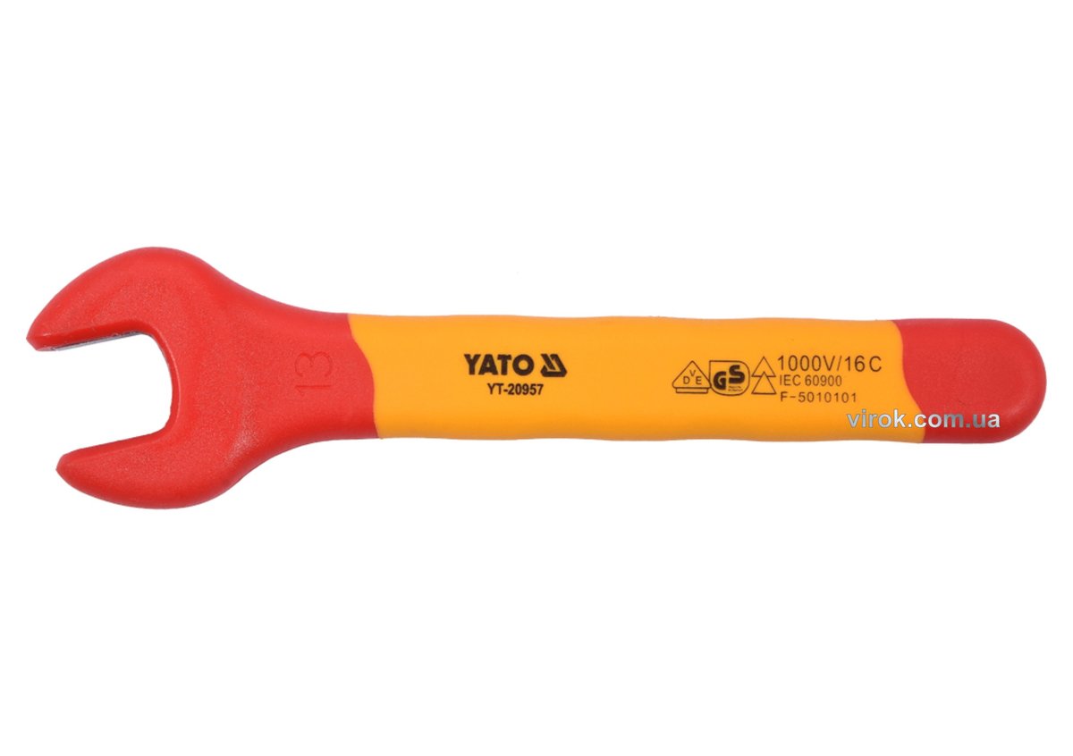 YATO Ключ ріжковий YATO : М13 мм, ізольований корпус VDE до 1000V  | YT-20957