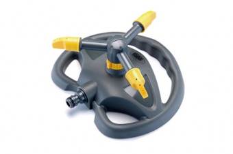 Дождеватель круговой с вращающейся головкой на пластиковой базе СИЛА