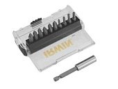 Набір 25 мм біт 10 штук: PH1/ PH2/ PH3/ PZ1/ PZ2/ PZ3/ T15/ T20 (X2)/ T25. магнітний тримач для біт у пластиковому кейсі