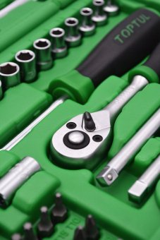 Набор инструмента TOPTUL 1/4" + ключи 49ед. GCAI4901