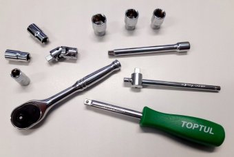 Набор инструмента в кейсе TOPTUL 1/4" 17ед. GCAD1701