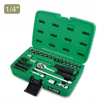 Набор торцевых головок и бит с трещоткой TOPTUL 1/4" 41ед. GCAI4102