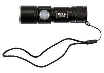 YATO Ліхтар світлодіодний (XTE CREE) YATO, акумулят. Li-Ion 650мА, Р= 5Вт, Ф= 350lm. Ø=27мм x94мм  |