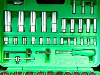 Профессиональный набор автоинструмента 1/4", 1/2" 108ед. (12-гр.) TOPTUL GCAI108R1