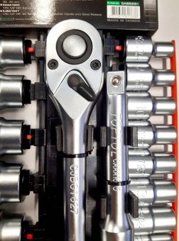 Набор головок с трещоткой TOPTUL 1/2" 20ед. 8-32мм GABB2001