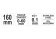 YATO Штангенциркуль для гальмівних дисків YATO: l=160 мм, з діап.- 0-60 мм, точн ± 0,1мм, губки-55мм