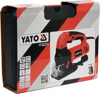 YATO Лобзик ручний мережевий YATO : P= 600 Вт, 500-2500 об/хв, глибина різу метал/дерево- 10/130 мм 