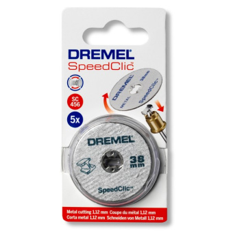 Відрізний диск по металу Dremel SpeedClic (SC456) (38 мм, 5 шт.) (2615S456JC)