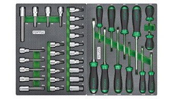 Тележка с набором инструментов TOPTUL 7 секций 261ед. GE-26105