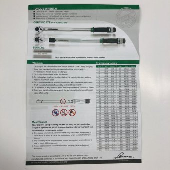 Динамометрический ключ 1/2" TOPTUL 535mm 40-210Nm ANAF1621