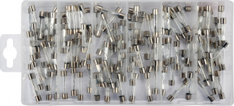 YATO Запобіжники електромережі зі скляною прозорою оболонкою YATO : Ø6 x 30 мм, 5-30 А, 120 шт  | YT