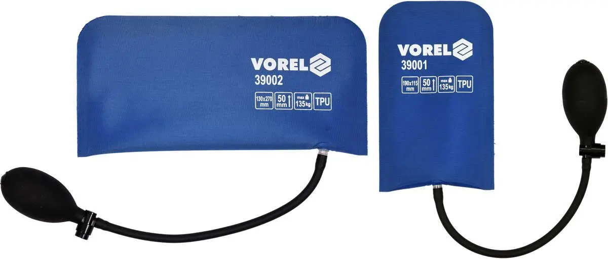VOREL Подушки монтажні, надувні для навант- 135кг, висоти- 50мм, габарити- 130х270 і 190х115мм, 2 шт