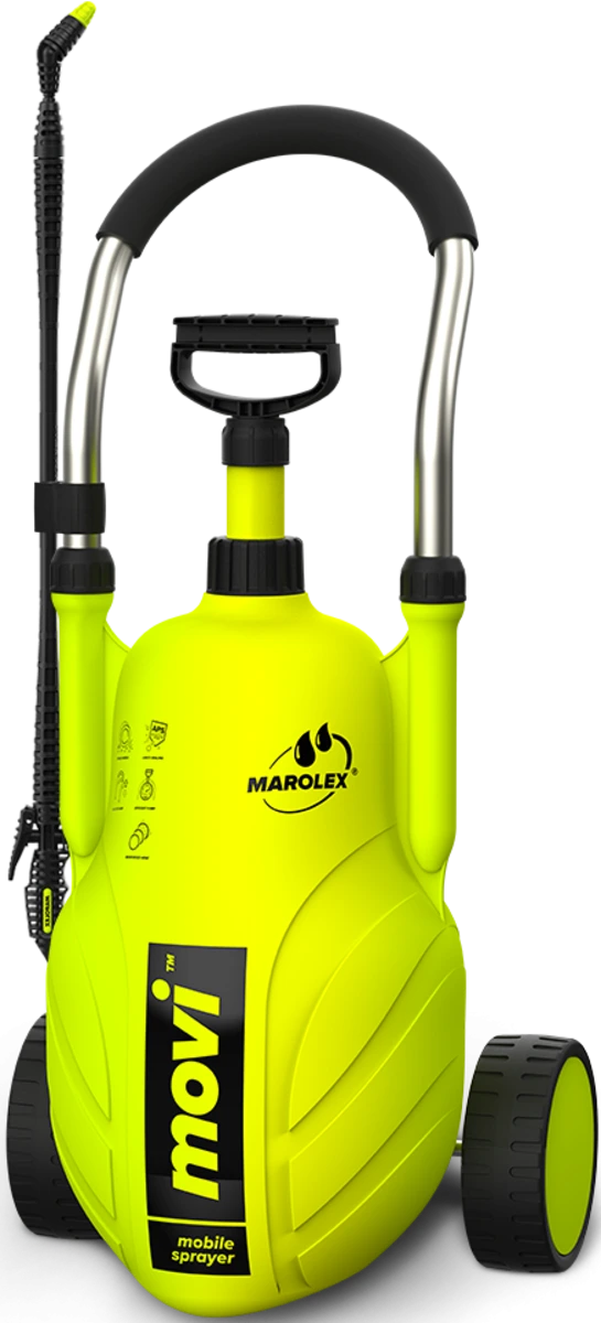 MAROLEX Оприскувач на колесах MOVI : 16 л, штанга- 65-115 см, шланг- 170 см (з композитним захистом)