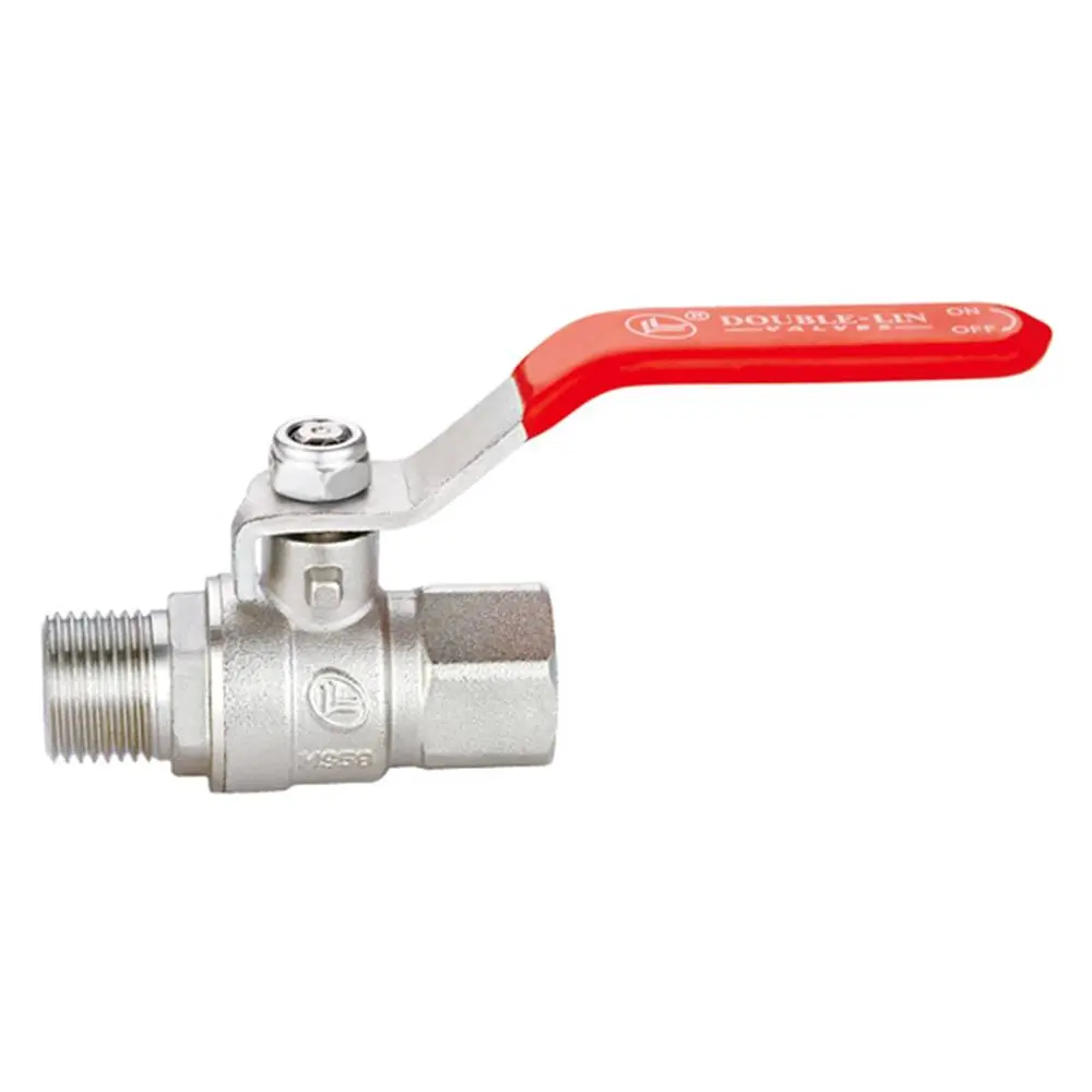 Кран латунний шаровий 1 1/2 різьба В/З ручка Double-lin | 78-053