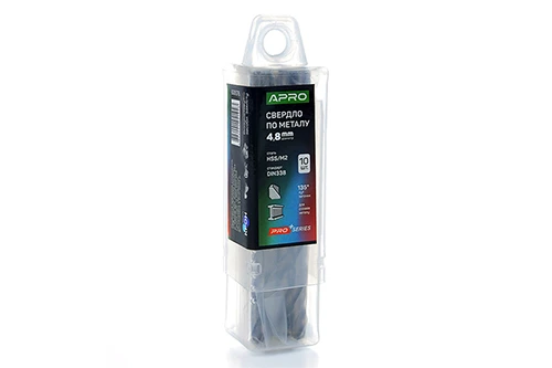 Сверло по металлу HSS/M2 (6542) Ø4,8мм (тубус, кратно 10шт) PRO APRO