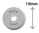 Лезвие OLFA RB18-2 круглое для PRC-2, чистый рез, 18х0,3мм, 2шт