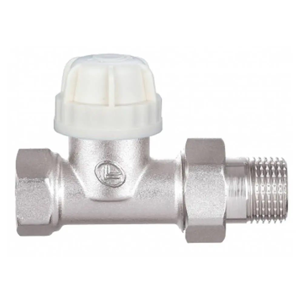 Кран латунний термостатичний для підключення радіаторів прямий 1/2 Double-lin | 78-123