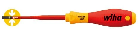 Wiha W35390 Отвертка SoftFinish electric slimFix VDE диэлектрическая SL 4,0 х100 CrVMo