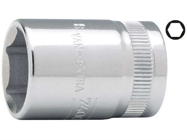 BAHCO 7400SM-13 Головка торцевая 6-ти гранная 13 мм; квадрат3/8"; динамический профиль.