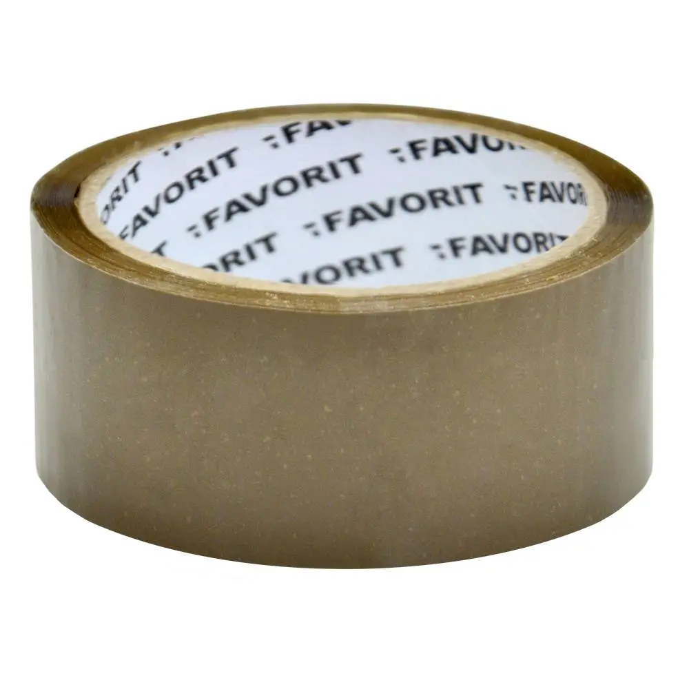 Стрічка клейка коричнева 48мм х 50м Favorit | 10-573