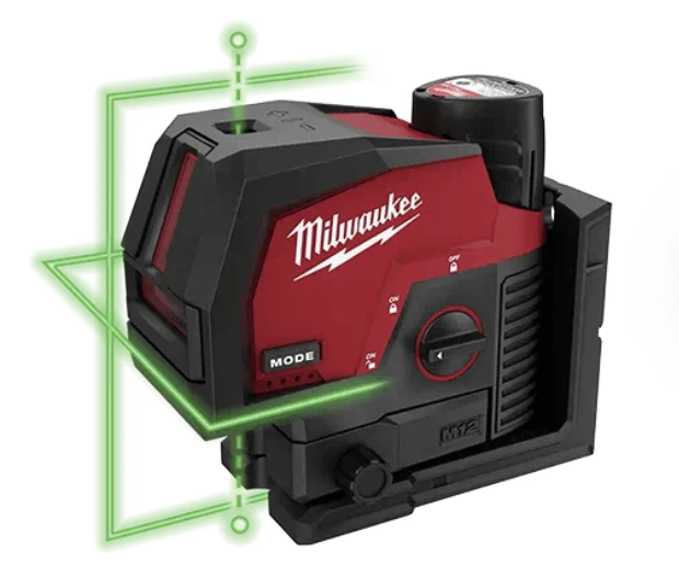 MILWAUKEE Линейно-точечный лазерный нивелир M12 3PL-0C 4933478100 с зелёным лучом | 4933478100