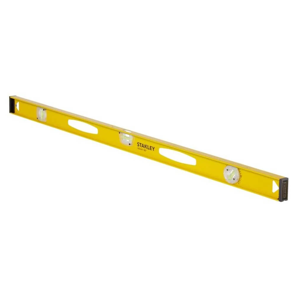 STANLEY 1-42-923 Уровень 120см алюминий, двутавр, 3 капсулы (1поворотная на 180°), 1,5 мм /м 