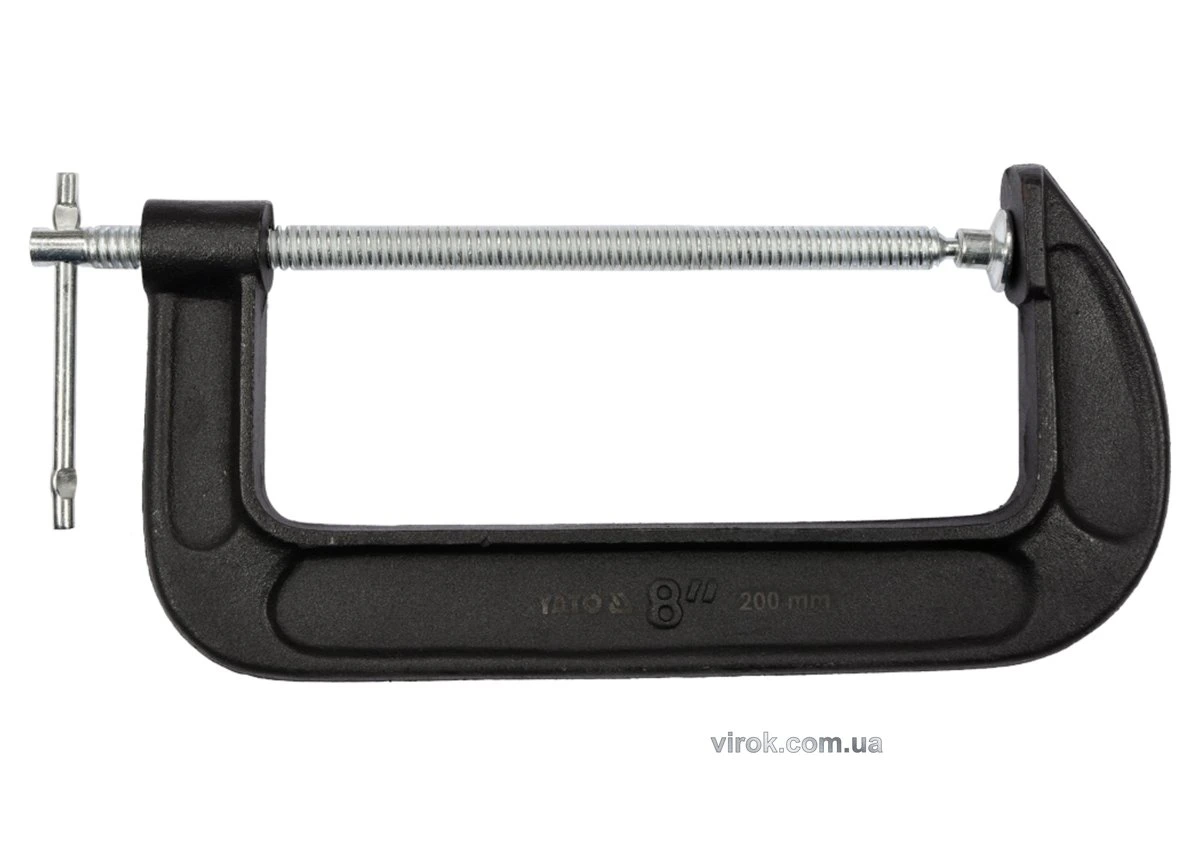 YATO Струбцина з гвинтовим затиском "G" подібна YATO; l= 200 мм (8")  | YT-64256
