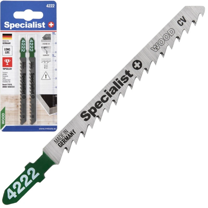 Specialist+ 63-4222 Набір полотен для лобзика T101D, наб. 2 шт