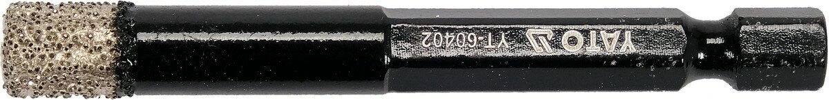 YATO Свердло з алмазним пругом YATO, Ø= 8 мм, l= 65/10 мм, з 6-гран. шпинделем- 1/4"  | YT-60402