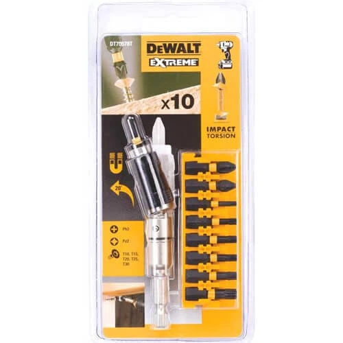 Набір біт DeWALT "IMPACT TORSION", ударні, L 25 мм - Ph2, Pz2, Т10-15-20-25-30, шарнірний утримувач