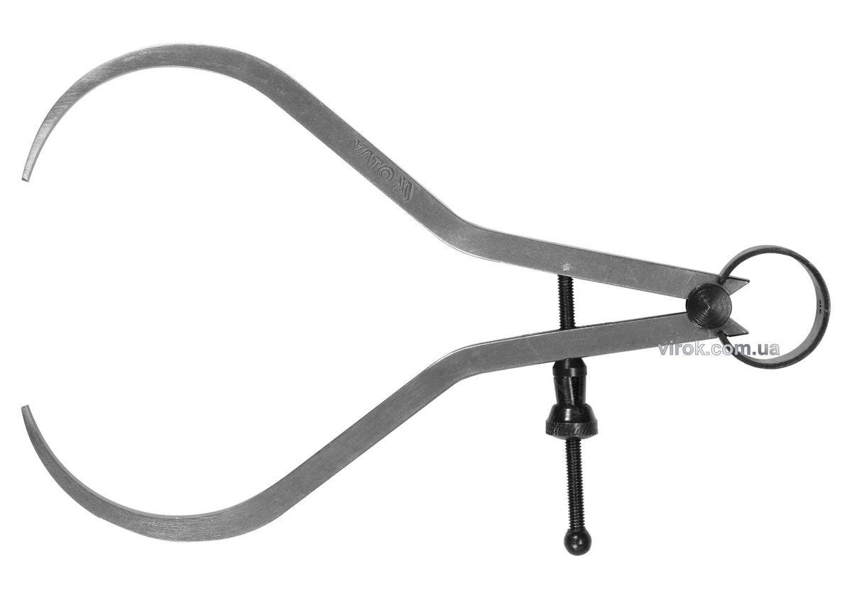 YATO Кронциркуль для зовнішніх вимірів YATO : l= 150 мм, з гвинтовим фіксатор і на пружині  | YT-721