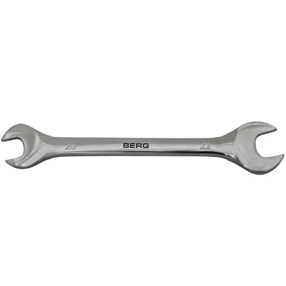 Ключ ріжковий двосторонній Cr-V 20х22мм Berg | 48-113