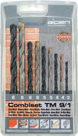 ALPEN Набор свёрл металл, камень, TM9/1, 9 едениц 0000802122100