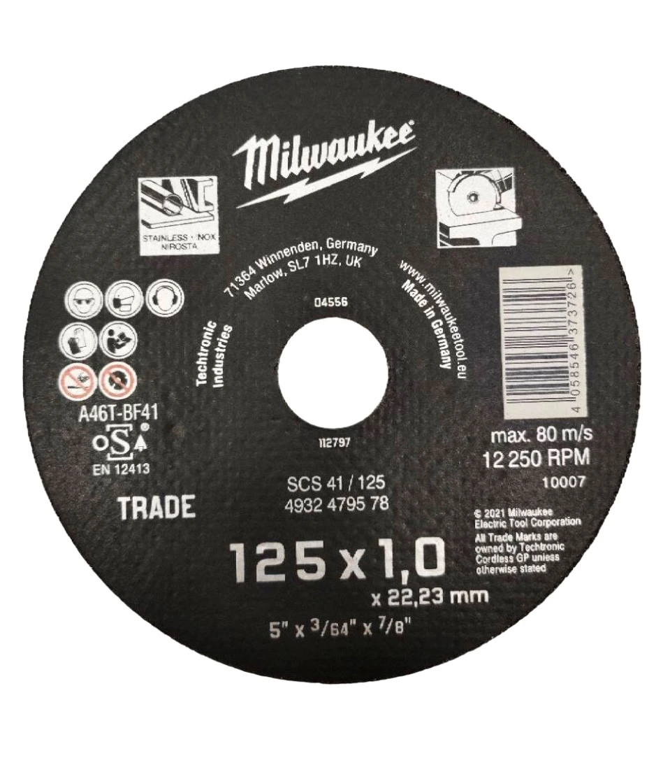 Milwaukee Отрезной диск SCS 41/125х1  (1 шт) // 4932479578
