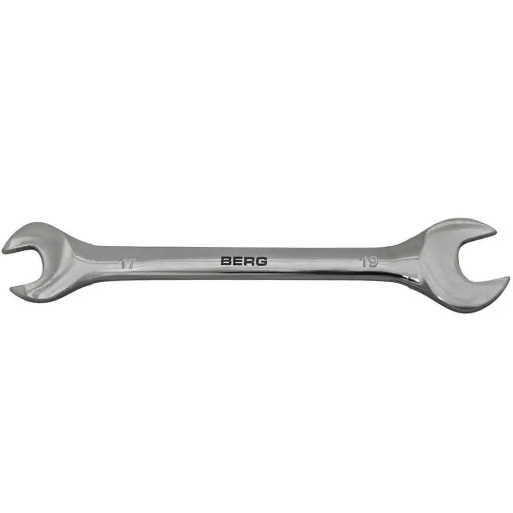 Ключ ріжковий двосторонній Cr-V 17x19мм Berg | 48-110