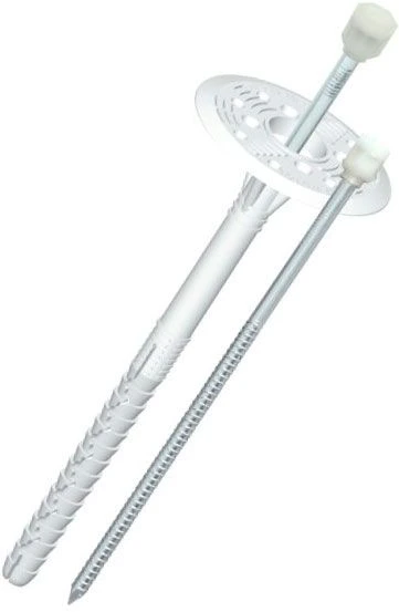 Wkret-met Фасадный дюбель с оцинкованным гвоздем и пластиковой головкой LFMG10х140