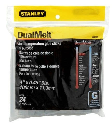 STANLEY 1-GS20DT Термоклей "DualTemp" d=11.3 мм, L= 100 мм, двухтемпературный для клеевых пистолетов