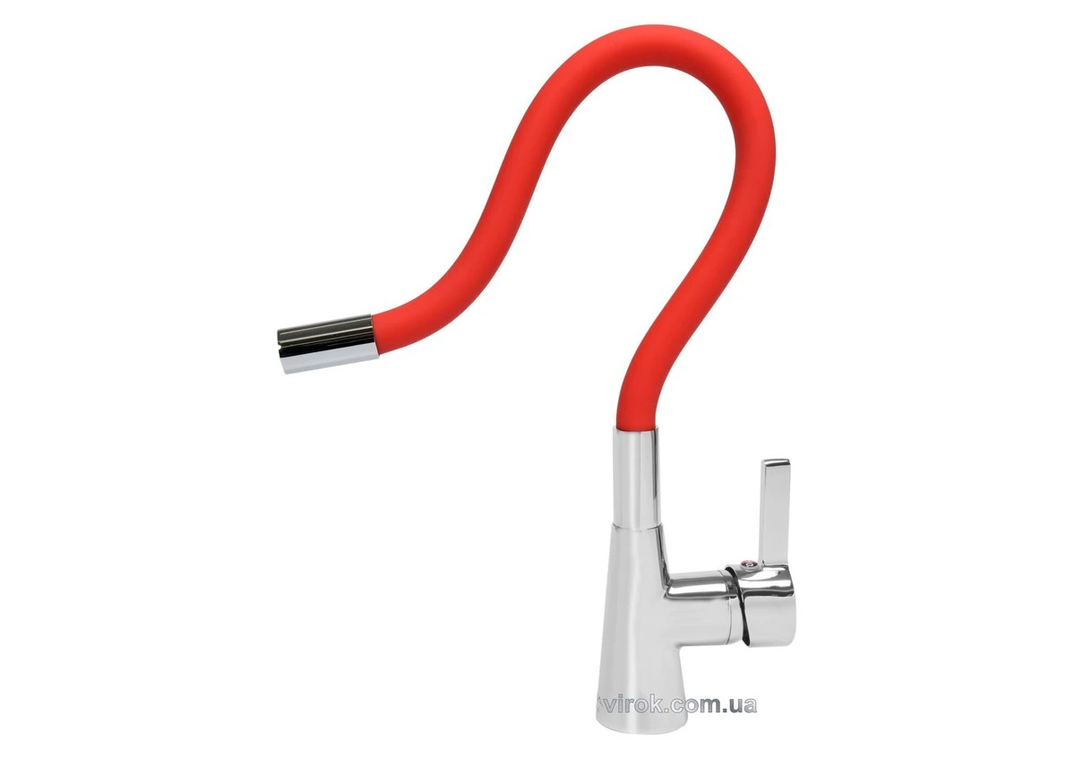 FALA Змішувач води "FLEXIBLE" для раковиниз гнучкою червоною лійкою  | 75707