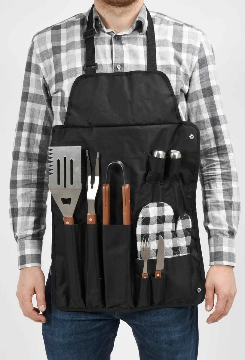 VOREL Фартук для гриль процесу з кишенями і інструментами, 8 шт  | 99783