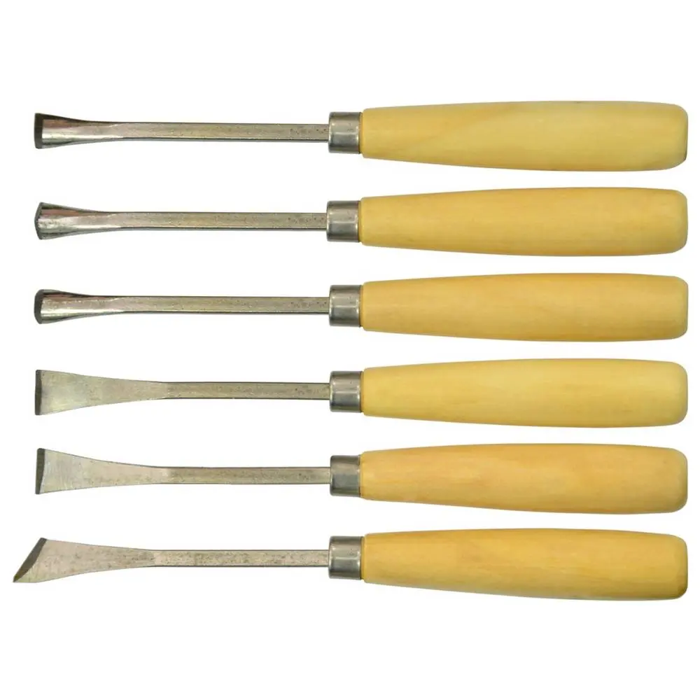 Набір фігурних стамесок для різьблення по дереву (6шт) Technics | 43-340